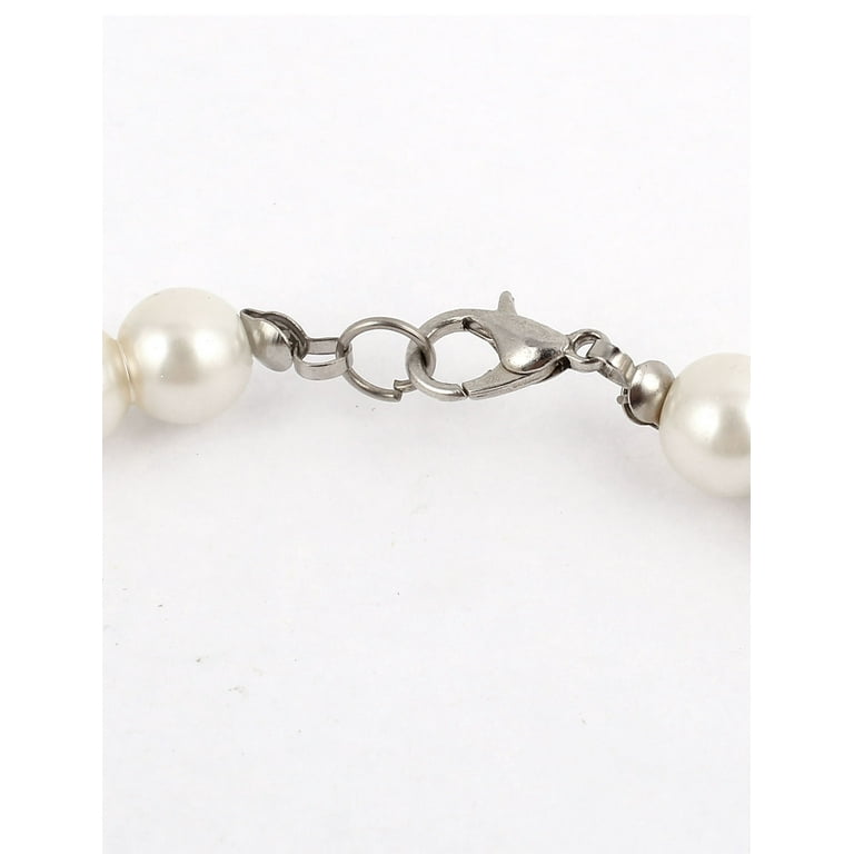 NEW 4mm Faux Pearl Strand Goldtone Clasp-16"